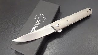 Boker Kwaiken Titanium Flipper  Review [upl. by Diad]