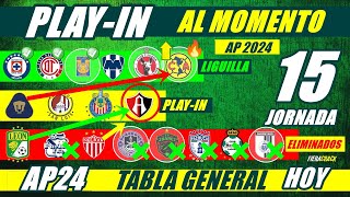 ✅🔥 TABLA de POSICIONES y RESULTADOS AL MOMENTO Jornada 15 Liga Mx APERTURA 2024 TABLA GENERAL HOY [upl. by Nameerf]