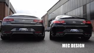 Mercedes Benz S63 AMG vs Mercedes S63 MEC Design  V8 Exhaust Compare Cars [upl. by Thayne]