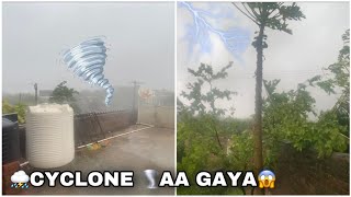 cyclone aa gaya sab tabah ho gaya😢  storm is here  cyclone vlog [upl. by Bradan]