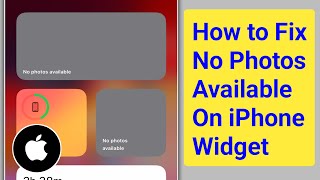 How to Fix No Photos Available On iPhone Widget 2024  No Content Available Photos Widget iPhone [upl. by Ennovi479]