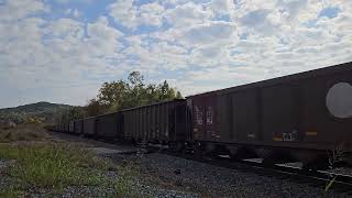 NS 73Z WITH RARE NS LEADING 2 BNSF EMPTY COAL TRAIN WITH 1 REAR BNSF DPU IN HARRIMAN TN [upl. by True]