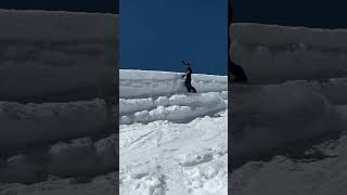 Max Warbington Summer Snow Surfin 👀🏄‍♂️ snowboarding mthood oregon [upl. by Ysnil]