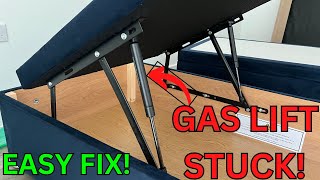 Ottoman Bed Gas Lift Is Not Working  How To Fix a Stuck Gas Lift on bed Bed leaver doesnt go down [upl. by Nwahsd]