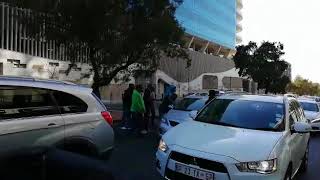 Taxify and Uber drivers stop other drivers at Sandton Gautrain [upl. by Mott]