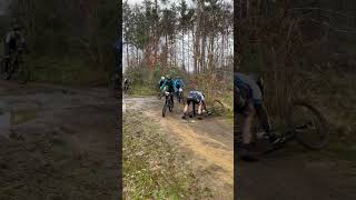 Hel van Kasterlee 🥵Another Crash 🥵 MTB part of 15Krun125Kmtb30Krun 2023 belgium duathlon [upl. by Sukramal]