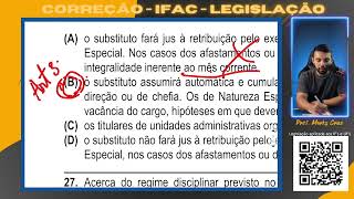 Correção IFAC  Docentes  Legislação [upl. by Akimad]