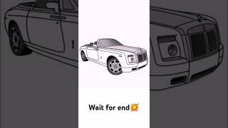 How to make a drawing of RollsRoyce with easy step by step BANSALARTXX [upl. by Benn]