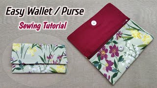 DIY EASY CLUTCH WALLET  PURSE SEWING TUTORIAL  Ladies Bag  Ladies Purse Step by Step Tutorial [upl. by Bronny]