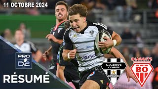 PRO D2  Résumé partie complète CA Brive  Biarritz Olympique PB  J6  Saison 20242025 [upl. by Rodina724]