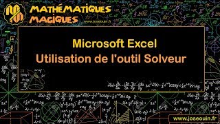 Excel  Utilisation de loutil quotSolveurquot [upl. by Eelarbed121]