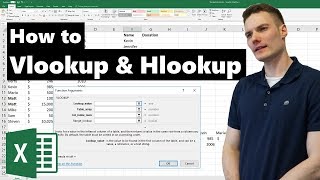 VLOOKUP amp HLOOKUP in Excel Tutorial [upl. by Wichern]