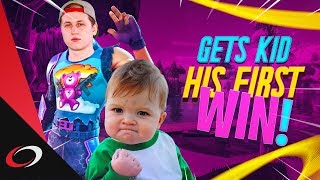 Hogman Helps Kid Get First Victory  Fortnite Battle Royale [upl. by Persas]