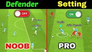 How to Defending Like PRO  Use This Best Settings and Tutorial Skills  efootball 2024 Mobile [upl. by Ahsain]