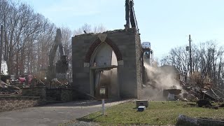 Church in Eynon demolished [upl. by Nevaed]