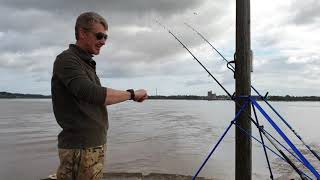 Lydney Harbor Shore Fishing  Upper Severn Estuary  JUMPING FISH  Will Bailey Fishing [upl. by Kata]