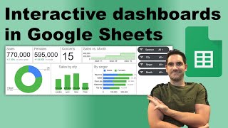 Interactive dashboards in Google sheets [upl. by Ateekahs]