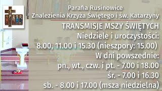 Msza na żywo parafia Rusinowice Transmisja mszy Rusinowice RU01 [upl. by Anael]