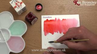 Winsor amp Newton Drawing Ink Vermilion 680 [upl. by Ahsla]