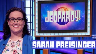 Who is SARAH PREISINGER from Jeopardy CONTESTANT Profile amp Life EXPLAINED [upl. by Ahsea667]