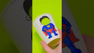 Lets make a Superhero Paper Cup Craft🦸 [upl. by Mayes]