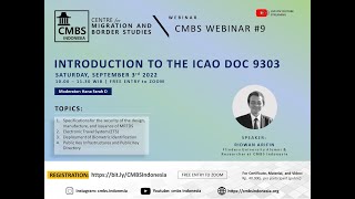 CMBS Webinar 9 Introduction to the ICAO DOC 9303 [upl. by Tonye]