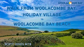 WOOLACOMBE BAY HOLIDAY VILLAGE TO WOOLACOMBE BAY BEACH  WALK DOWN THE BEACH PATH [upl. by Iolanthe]