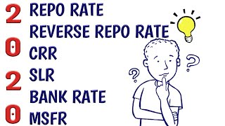 Indicators Of Monetary Policy2020   REPO RATE REVERSE REPO RATE CRR SLR  MSFR [upl. by Doe]