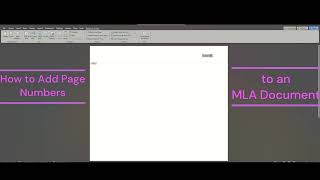 How to Add Page Numbers to a Word Document MLA Format mla pagenumber writing academia shorts [upl. by Morehouse992]