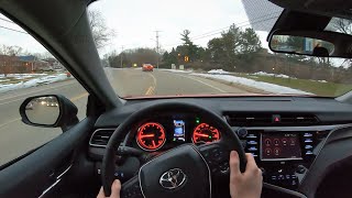 2020 Toyota Camry TRD  POV Test Drive Binaural Audio [upl. by Dolli877]