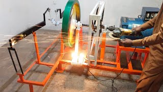 Make Free Energy Lever Engine 15KW Alternator Free Energy Self Running Diy Spring Machine [upl. by Ario]