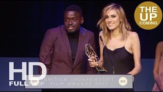 Daniel Kaluuya and Allison Williams receive BIFAs 2017 Best International Film award for Get Out [upl. by Leseil]