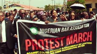 LAGOS LAWYERS PROTEST POLICE BRUTALITY FEMI FALANA SPEAKS [upl. by Neyrb]