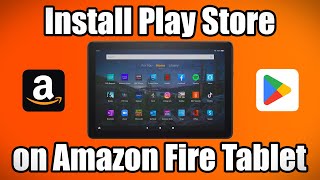 how to get google play on amazon fire tablet 2023 [upl. by Anaugal201]