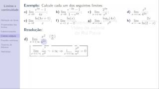 Matemática 12  Limites e continuidade  Aula 5 Limites notáveis com exponenciais e logaritmos [upl. by Idnic]