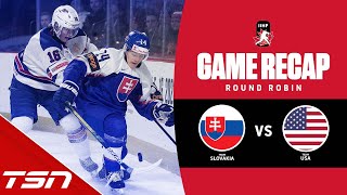 Slovakia vs USA  2023 World Juniors Highlights [upl. by Mosra946]