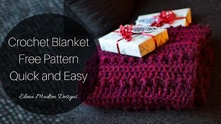 Crochet Blanket Free Pattern Quick and Easy [upl. by Stevy]