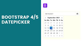 How to add Datepicker in Bootstrap 4 and 5 [upl. by Zacharie]