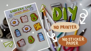 HOW TO MAKE STICKER SHEETS  NO CUTTING MACHINE amp NO DRAWING SKILLS [upl. by Serafina]