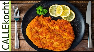 Knuspriges Schnitzel selber machen braten und panieren  in leckerer KnusperKokoskruste [upl. by Severson426]