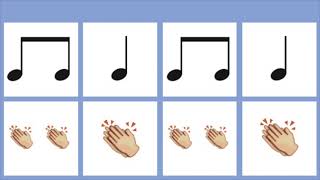 Rhythm Practice with Quarter Notes and Eighth Notes  80 bpm [upl. by Notlil]