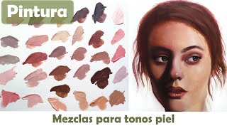 Mezclas para tonos de piel  Cómo saber que colores usar  Teoría del color simplificada [upl. by Ramo725]