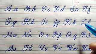 Cursive Writing for Beginners  A to Z Alphabets  Capital and Small letters  Palash Calligraphy [upl. by Una752]