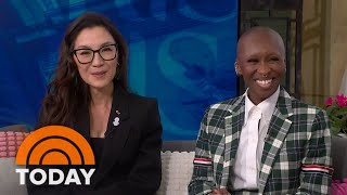 Michelle Yeoh Cynthia Erivo talk ‘Wicked’ movie Paris Olympics [upl. by Portwine]