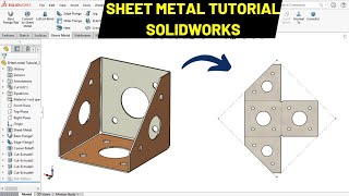 Sheet Metal SolidWorks Tutorial  Robo CAD [upl. by Hyps]