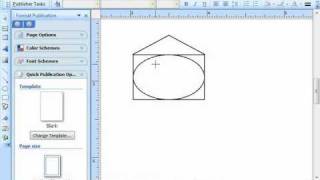 Publisher Tutorial Inserting AutoShapes and Custom Shapes Microsoft Training Lesson 53 [upl. by Toiboid]