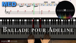 Real Piano Tutorial BALLADE POUR ADELINE with FollowUp Tutorial [upl. by Eniksre]