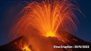 Etna Eruption  2052022 Southeast Crater [upl. by Sergias804]