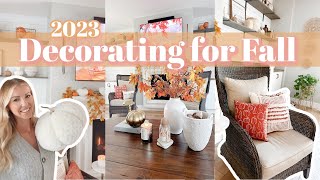 DECORATING IDEAS FOR FALL 2023  SAHM DECORATE WITH ME  TYPICALLY KATIE [upl. by Llerrud]