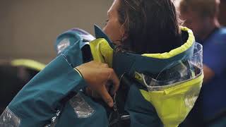 Sea Survival Training  Team AkzoNobel in the Volvo Ocean Race 201718 [upl. by Colbye644]